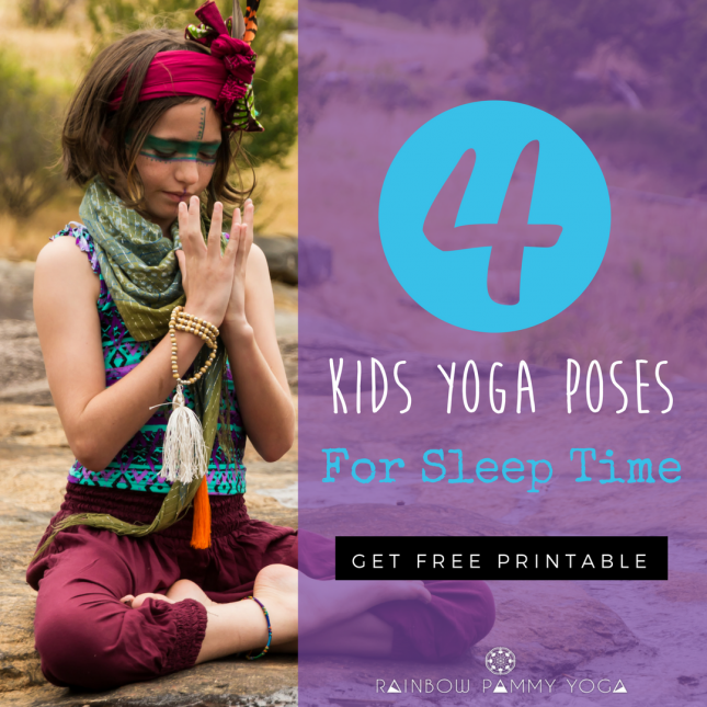 Kids Yoga Poses for Sleep Time Free Printable Download